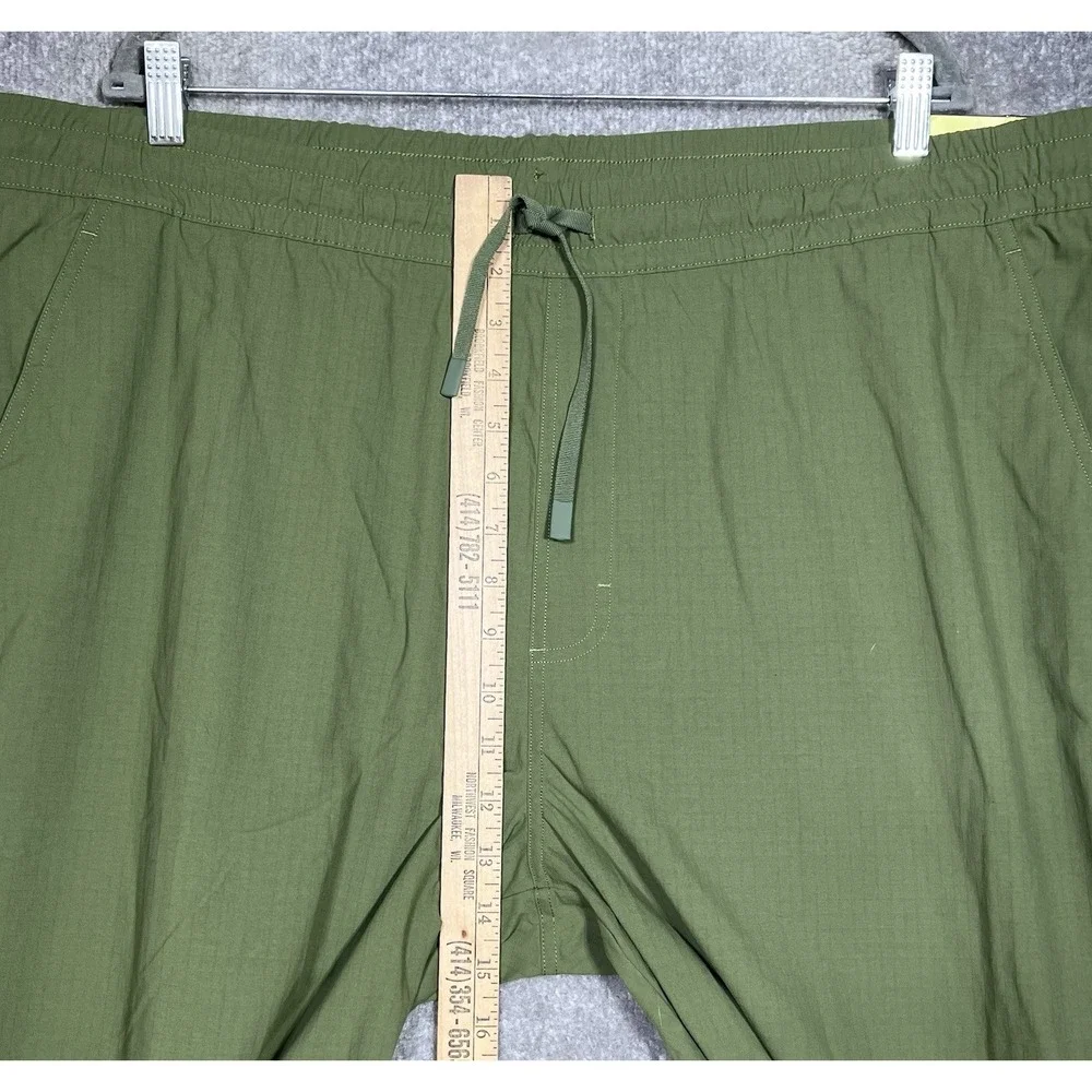 All In Motion Ripstop Pants Mens Size XL Green Stretch Drawstring Pockets UPF50+